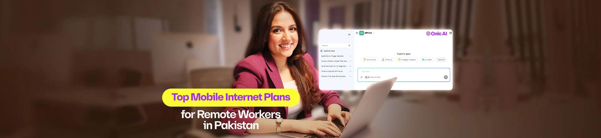 Top Mobile Internet Plans for Remote Workers in Pakistan
